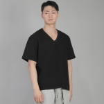 V넥 무지 반팔티 BVS-823 블랙