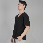 V넥 무지 반팔티 BVS-823 블랙