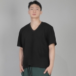 V넥 무지 반팔티 BVS-823 블랙