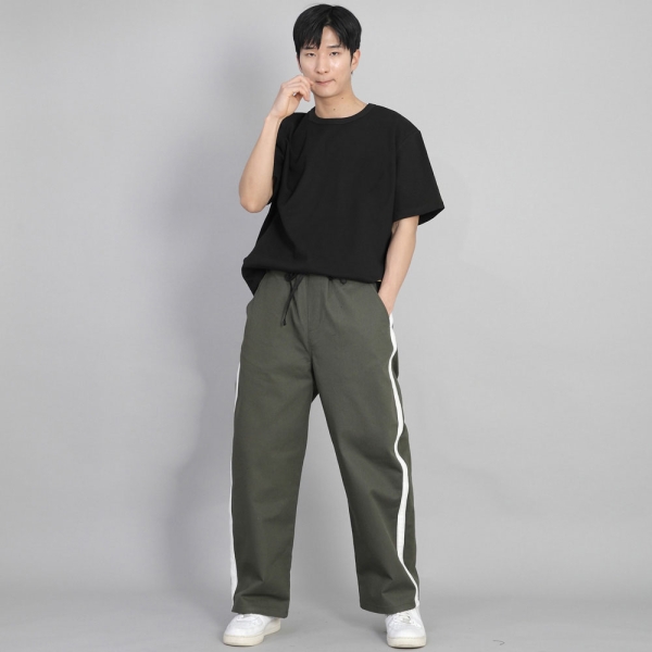 R넥 무지 반팔티 BRS-826 블랙