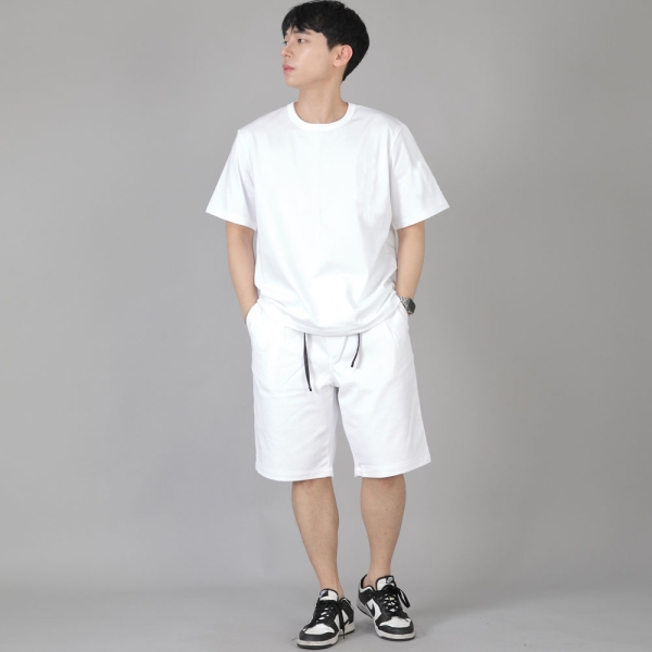 R넥 무지 반팔티 BRS-826 화이트