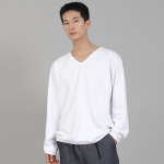 무지 V넥 스웨트셔츠 RVS-874 화이트
