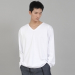 무지 V넥 스웨트셔츠 RVS-874 화이트