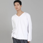 무지 V넥 스웨트셔츠 RVS-874 화이트