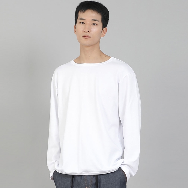 무지 R넥 스웨트셔츠 RRS-873 화이트