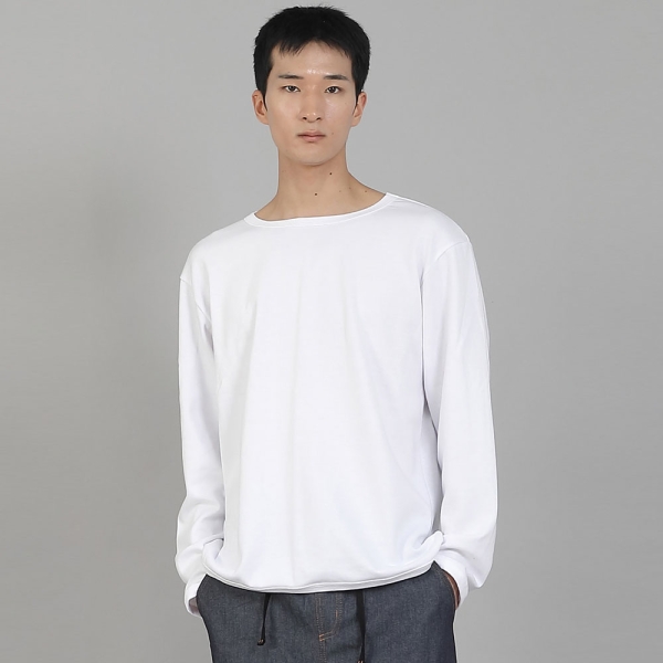 무지 R넥 스웨트셔츠 RRS-873 화이트