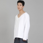 무지 BIG V넥 스웨트셔츠 BIGV-885 화이트