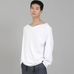 무지 보트넥 스웨트셔츠 PBS-886 화이트