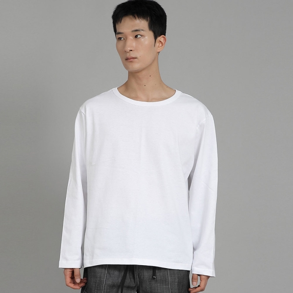 무지 R넥 긴팔티셔츠 RRL-875 화이트