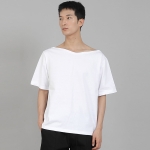 무지 보트넥 반팔티셔츠 BSR-882 화이트
