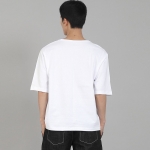 무지 V넥 5부 반팔티셔츠 VHR-895 화이트