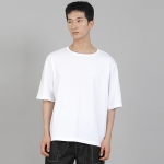 무지 R넥 5부 반팔티셔츠 RHR-896 화이트