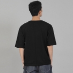 무지 V넥 5부 반팔티셔츠 VHR-895 블랙
