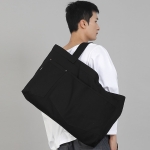 더블 펜타곤포켓 EX와이드 에코백 DPP-161 블랙