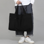 더블 펜타곤포켓 EX와이드 에코백 DPP-161 블랙