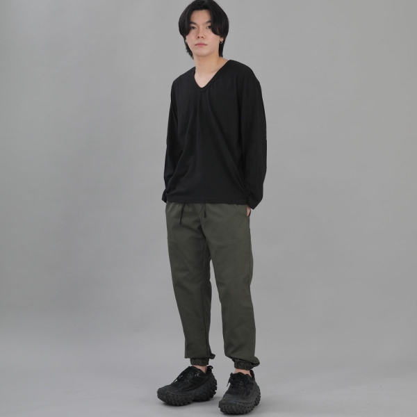 와이드 테이퍼드 조거팬츠 WRG-358 카키