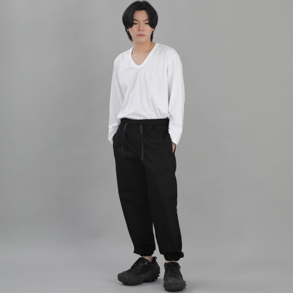 와이드 테이퍼드 조거팬츠 WRG-358 블랙
