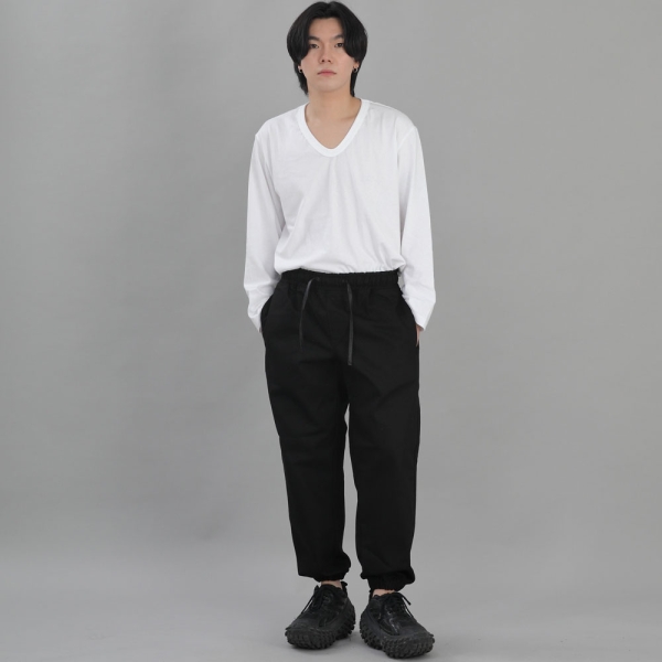 와이드 테이퍼드 조거팬츠 WRG-358 블랙