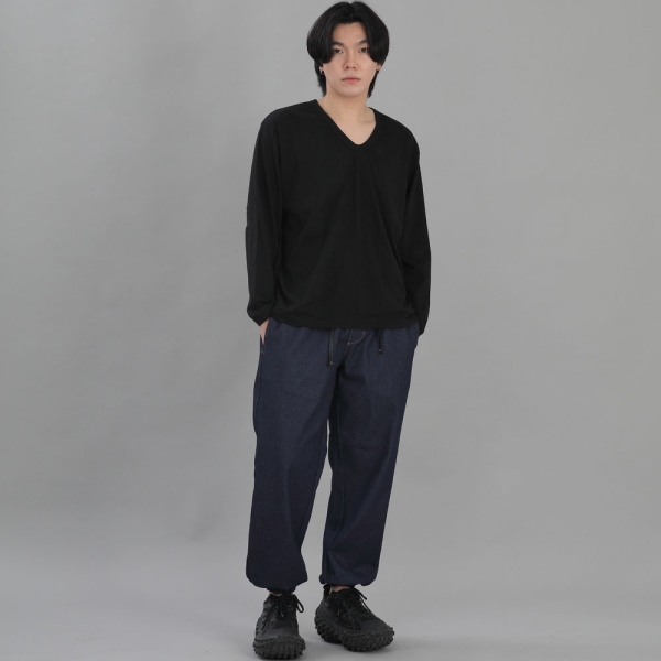 와이드 테이퍼드 조거팬츠 WRG-358 인디고데님 BRS