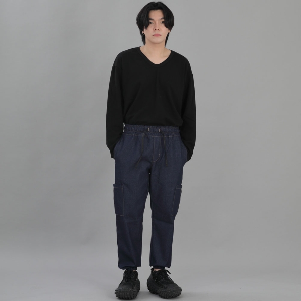 인하우스 카고조거팬츠 IHC-359 인디고데님 BRS