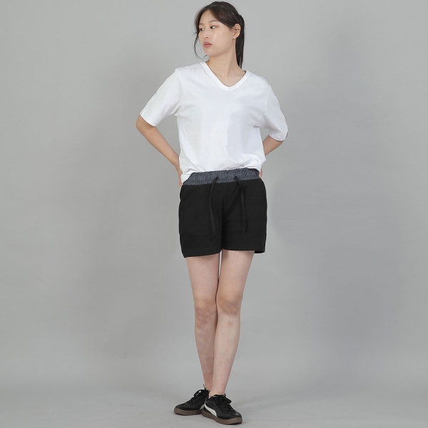 소프트 기모 숏팬츠 SKS-389 라이트인디고블랙