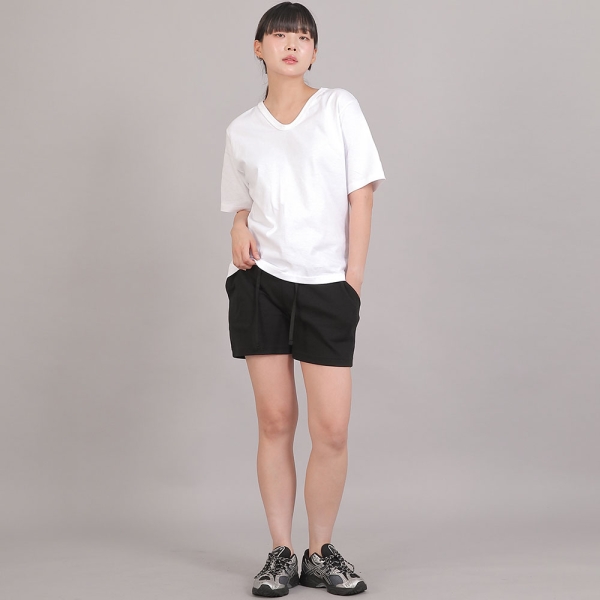 미니멀 16s 코튼 V넥 반팔티셔츠 SVR-8A07 화이트