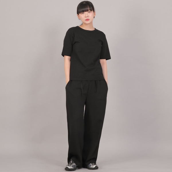미니멀 소프트 R넥 반팔티셔츠 SMR-8A06 블랙