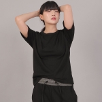 미니멀 소프트 R넥 반팔티셔츠 SMR-8A06 블랙