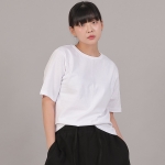 미니멀 소프트 R넥 반팔티셔츠 SMR-8A06 화이트