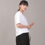 미니멀 소프트 V넥 반팔티셔츠 VSR-8A08 화이트