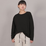 오버핏 16s 코튼 R넥 긴팔티셔츠 RCO-8A17 블랙