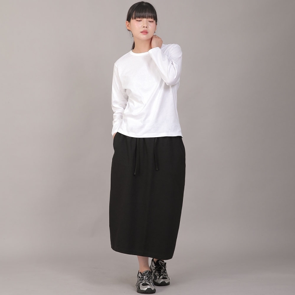 미니멀 소프트 R넥 긴팔티셔츠 MMS-8A14 화이트