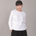 미니멀 소프트 R넥 긴팔티셔츠 MMS-8A14 화이트