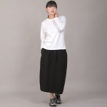 미니멀 소프트 R넥 긴팔티셔츠 MMS-8A14 화이트