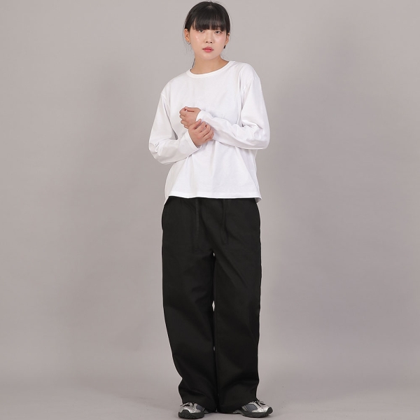 오버핏 소프트 R넥 긴팔티셔츠 RMR-8A18 화이트