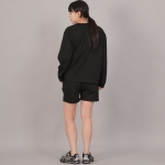 오버핏 소프트 V넥 긴팔티셔츠 CVL-8A20 블랙