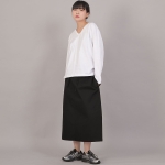 오버핏 소프트 V넥 긴팔티셔츠 CVL-8A20 화이트