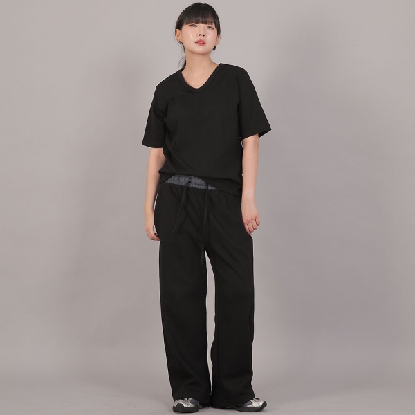 소프트 밴딩 와이드팬츠 ESB-384 라이트인디고블랙