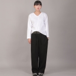 소프트 밴딩 와이드팬츠 ESB-384 카키블랙