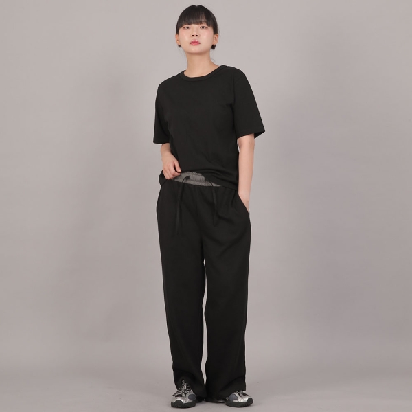 소프트 에센셜 기모 와이드팬츠 SEK-388 그레이블랙