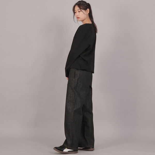 코어 와이드 밴딩팬츠 MWP-391 데님 블랙