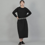소프트 에센셜 H라인 롱스커트 SEG-1310 그레이블랙