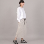 H라인 와이드 롱스커트 HWB-1313 오트밀