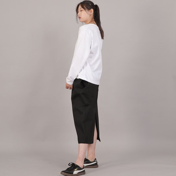 H라인 와이드 롱스커트 HWB-1313 블랙