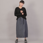 H라인 와이드 롱스커트 HWB-1313 데님 라이트인디고