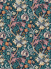 윌리엄 모리스 - 골든 릴리 108인치 광폭 원단 QBWM007.TEAL