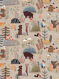 머쉬룸 팬 디지털 프린트 DC8838-KHAK