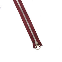 YKK 플라스틱 지퍼 20cm 20-BURGANDY-CREAM