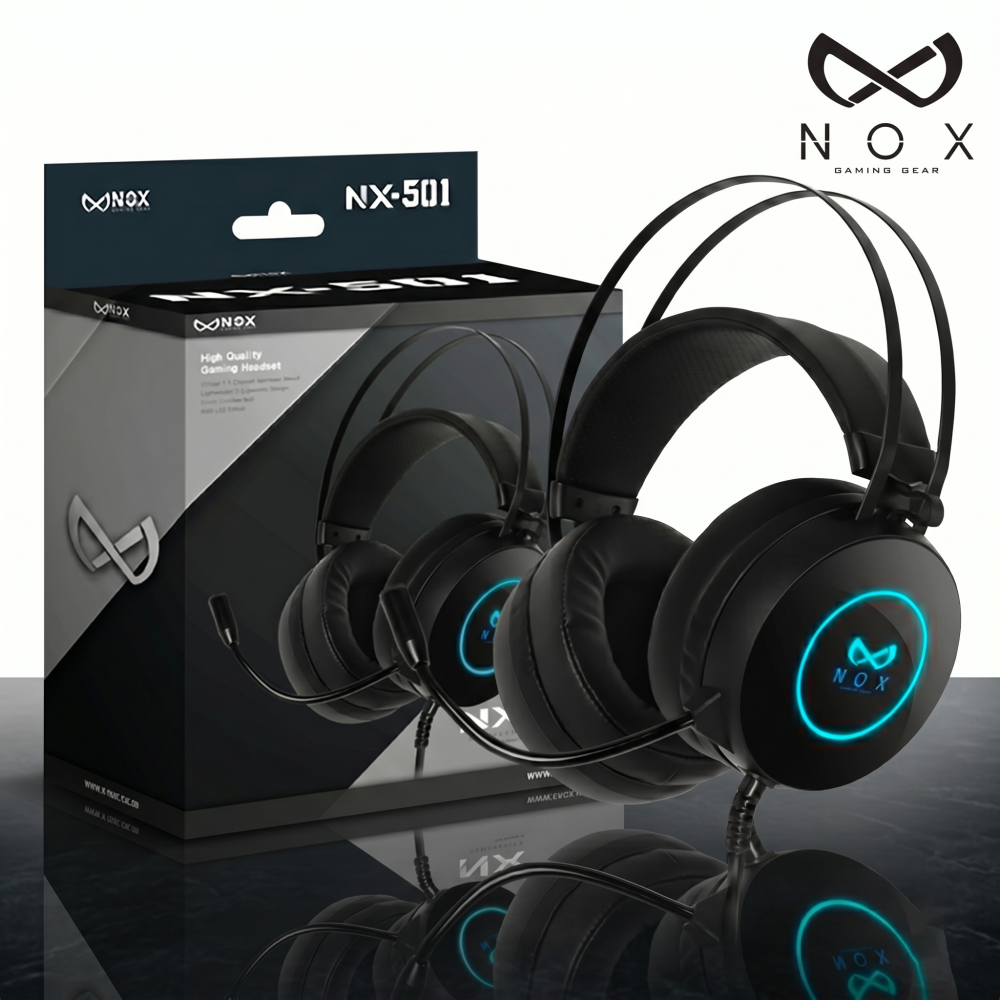 녹스 게이밍 헤드셋 NX-501 게임용 USB 마이크 7.1