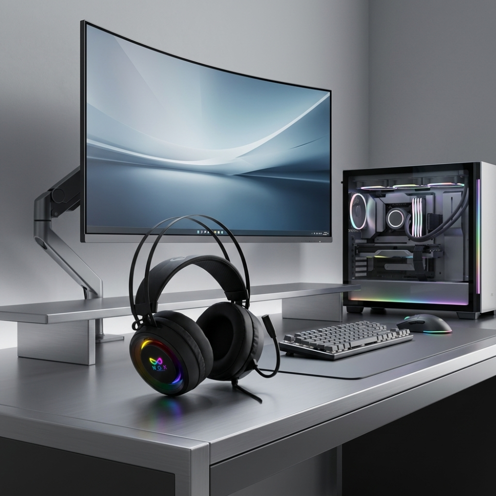 녹스 게이밍 헤드셋 NX-502 게임용 USB 마이크 7.1